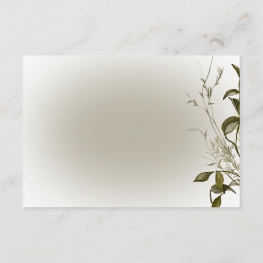 Boho Greenery Moderne Details Hochzeit Begleitkarte (Rückseite)