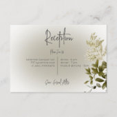 Boho Greenery Moderner Empfang Wedding Begleitkarte (Vorderseite)