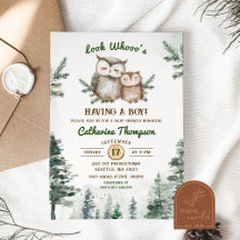 Boho Greenery Owl Baby Shower