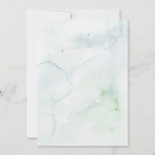 Boho Greenery Owl Baby Shower Einladung (Rückseite)