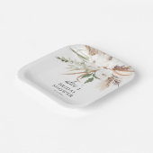 Boho Greenery Pampa Grass Brautparty Pappteller (Gewinkelt)