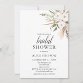 Boho Greenery Pampa Grass Bridal Dusche Einladung (Vorderseite)