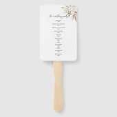 Boho Greenery Pampa Grass Wedding Program Fächer (Rückseite)