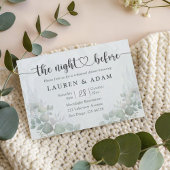 Boho Greenery Rehearsal Dinner  Wedding Invitation Einladung