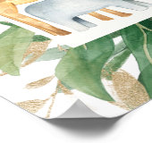 Boho Greenery Safari Baby Dusche Begrüßungszeichen Poster (Ecke)