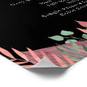 Boho Greenery Salon Price List Poster (Ecke)