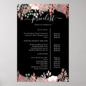 Boho Greenery Salon Price List Poster (Vorne)