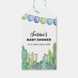 Boho Greenery Taco Fiesta Cactus Baby Shower Geschenkanhänger