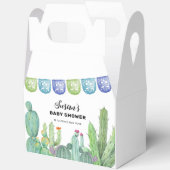 Boho Greenery Taco Fiesta Cactus Baby Shower Geschenkschachtel (Offen)