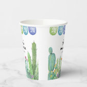 Boho Greenery Taco Fiesta Cactus Baby Shower Pappbecher (Links)