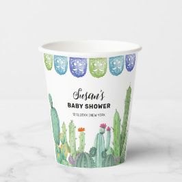 Boho Greenery Taco Fiesta Cactus Baby Shower Pappbecher