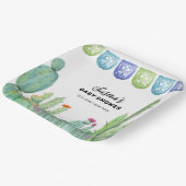 Boho Greenery Taco Fiesta Cactus Baby Shower Pappteller (Gewinkelt)
