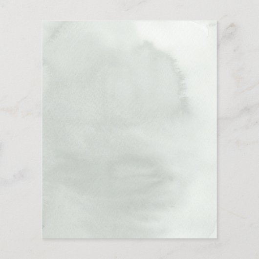 Boho Greenery und Eucalyptus Blätter Wedding Menu Flyer (Hinten)