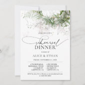 Boho Greenery Verlasse Script Probe Dinner Einladung (Vorderseite)