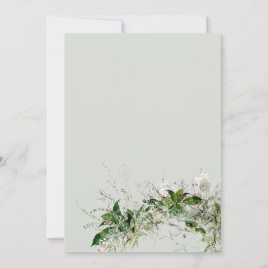 Boho Greenery Verlasse Script Probe Dinner Einladung (Rückseite)