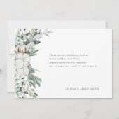 Boho Greenery Watercolor Eucalyptus Wedding Dankeskarte (Rückseite)