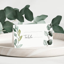 Boho Greenery Watercolor Eucalyptus Wedding