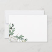 Boho Greenery Watercolor Eucalyptus Wedding RSVP Karte (Rückseite)