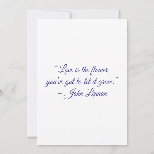 Boho Greenery Wedding Einladung (Rückseite)