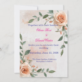 Boho Greenery Wedding Einladung