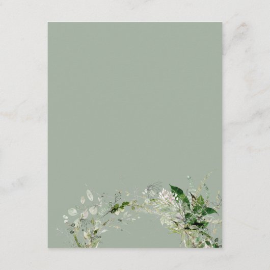 Boho Greenery Wedding Online UAWG Begleitkarte (Rückseite)