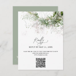 Boho Greenery Wedding Online UAWG Begleitkarte