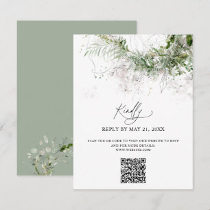 Boho Greenery Wedding Online UAWG Begleitkarte