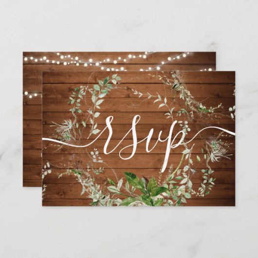 Boho Greenery Wedding Online UAWG Enclosure Card Begleitkarte (Vorne/Hinten)