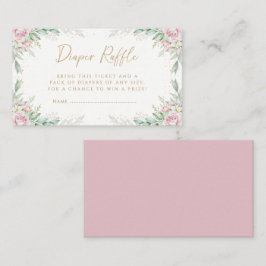 Boho Greeney Pink Floral Baby Dusche Windel Windel Begleitkarte