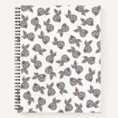 Boho Groove: Soft Disco Blueberries Notebook Notizblock (Vorderseite)