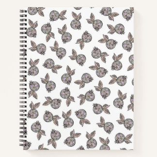 Boho Groove: Soft Disco Blueberries Notebook Notizblock