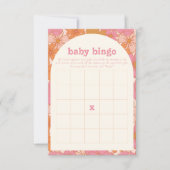 Boho Groovy Baby Bingo Baby Duschkarte RSVP Karte (Vorderseite)