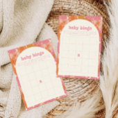 Boho Groovy Baby Bingo Baby Duschkarte RSVP Karte