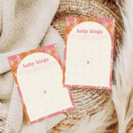 Boho Groovy Baby Bingo Baby Duschkarte RSVP Karte