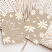 Boho Groovy Daisy Baby Shower Einladung