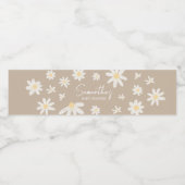 Boho Groovy Daisy Baby Shower Wasserflaschenetikett (Einzelnes Label)