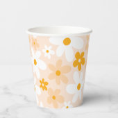 Boho Groovy Daisy Party Pappbecher (Rückseite)