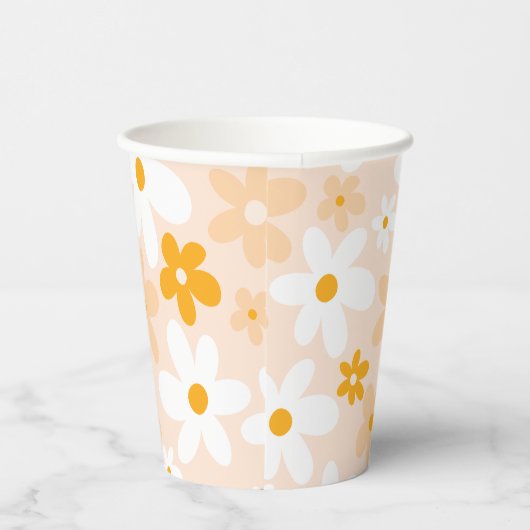 Boho Groovy Daisy Party Pappbecher (Rechts)