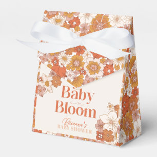 Boho Groovy Floral Baby in Bloom Baby Shower Geschenkschachtel