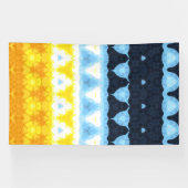 Boho Groovy Geometric Abstrakt AroAce Pride Flag Banner (Horizontal)
