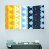 Boho Groovy Geometric Abstrakt AroAce Pride Flag Banner (Messe)