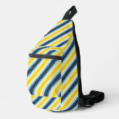 Boho Groovy Geometric Abstrakt AroAce Pride Flag Crossbody Bag (Rechte Ecke)