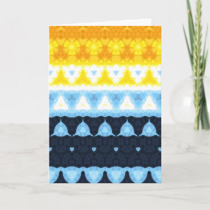 Boho Groovy Geometric Abstrakt AroAce Pride Flag Dankeskarte