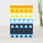 Boho Groovy Geometric Abstrakt AroAce Pride Flag Dankeskarte (Rückseite)