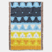 Boho Groovy Geometric Abstrakt AroAce Pride Flag Decke (Vorderseite Vertikal)