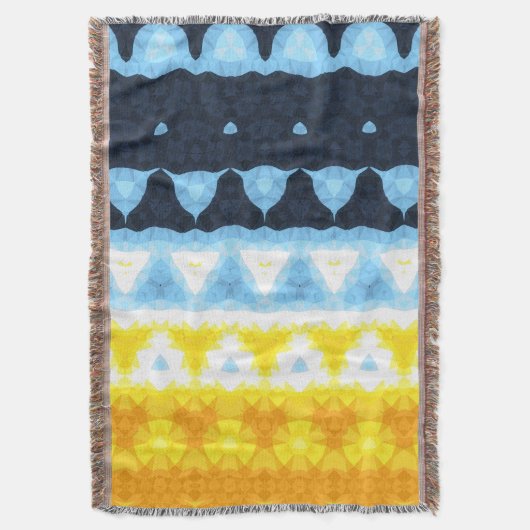 Boho Groovy Geometric Abstrakt AroAce Pride Flag Decke (Vorderseite Vertikal)