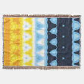 Boho Groovy Geometric Abstrakt AroAce Pride Flag Decke (Vorderseite)