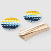 Boho Groovy Geometric Abstrakt AroAce Pride Flag Fächer (Non-assembled)