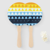 Boho Groovy Geometric Abstrakt AroAce Pride Flag Fächer (Vorne und Hinten)