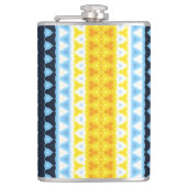 Boho Groovy Geometric Abstrakt AroAce Pride Flag Flachmann (Vorderseite)